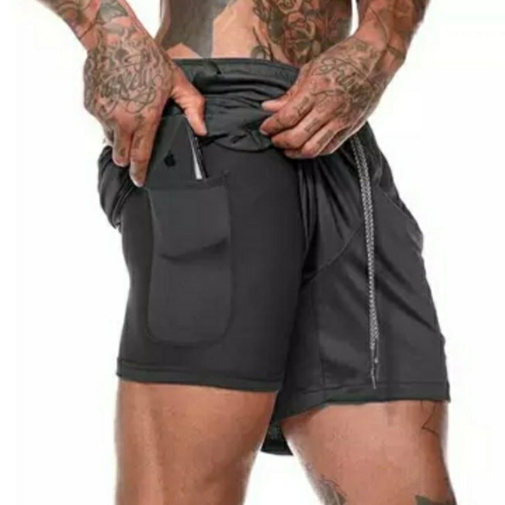 Men's 2-in-1 Running shorts,gym shorts.